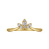 Curved Wedding Ring in 14k Yellow Gold with  Natural Diamond at Gabriel & Co.