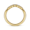 Curved Wedding Ring in 14k Yellow Gold with Round Natural Diamond at Gabriel & Co.