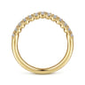 Curved Wedding Ring in 14k Yellow Gold with Round Natural Diamond at Gabriel & Co.