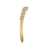 Curved Wedding Ring in 14k Yellow Gold with Round Natural Diamond at Gabriel & Co.