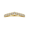 Curved Wedding Ring in 14k Yellow Gold with Round Natural Diamond at Gabriel & Co.