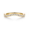 Curved 14K Yellow Gold Diamond Matching Wedding Band - 0.3 ct