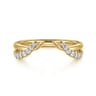 Open Ring Wedding Ring in 14k Yellow Gold with Round Natural Diamond at Gabriel & Co.