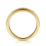 Curved 14K Yellow Gold Diamond Wedding Band - 0.45 ct