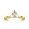 Curved Wedding Ring in 14k Yellow Gold with Marquise Natural Diamond at Gabriel & Co.