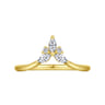 Curved Wedding Ring in 14k Yellow Gold with Marquise Natural Diamond at Gabriel & Co.