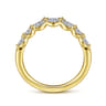 Curved Wedding Ring in 14k Yellow Gold with Marquise Natural Diamond at Gabriel & Co.
