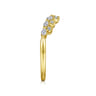 Curved Wedding Ring in 14k Yellow Gold with Marquise Natural Diamond at Gabriel & Co.