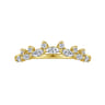 Curved Wedding Ring in 14k Yellow Gold with Marquise Natural Diamond at Gabriel & Co.