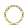 Curved Wedding Ring in 14k Yellow Gold with Marquise Natural Diamond at Gabriel & Co.
