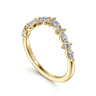 Curved Wedding Ring in 14k Yellow Gold with Marquise Natural Diamond at Gabriel & Co.