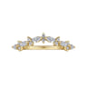 Curved Wedding Ring in 14k Yellow Gold with Marquise Natural Diamond at Gabriel & Co.