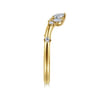 Open Ring Wedding Ring in 14k Yellow Gold with Marquise Natural Diamond at Gabriel & Co.