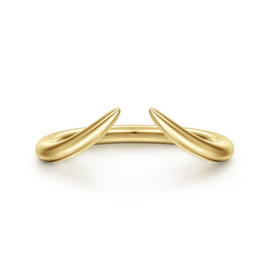 Curved 14K Yellow Gold Open Anniversary Band