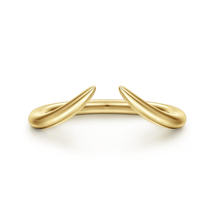 Curved 14K Yellow Gold Open Anniversary Band