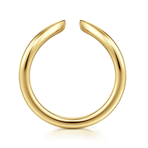 Curved 14K Yellow Gold Open Anniversary Band