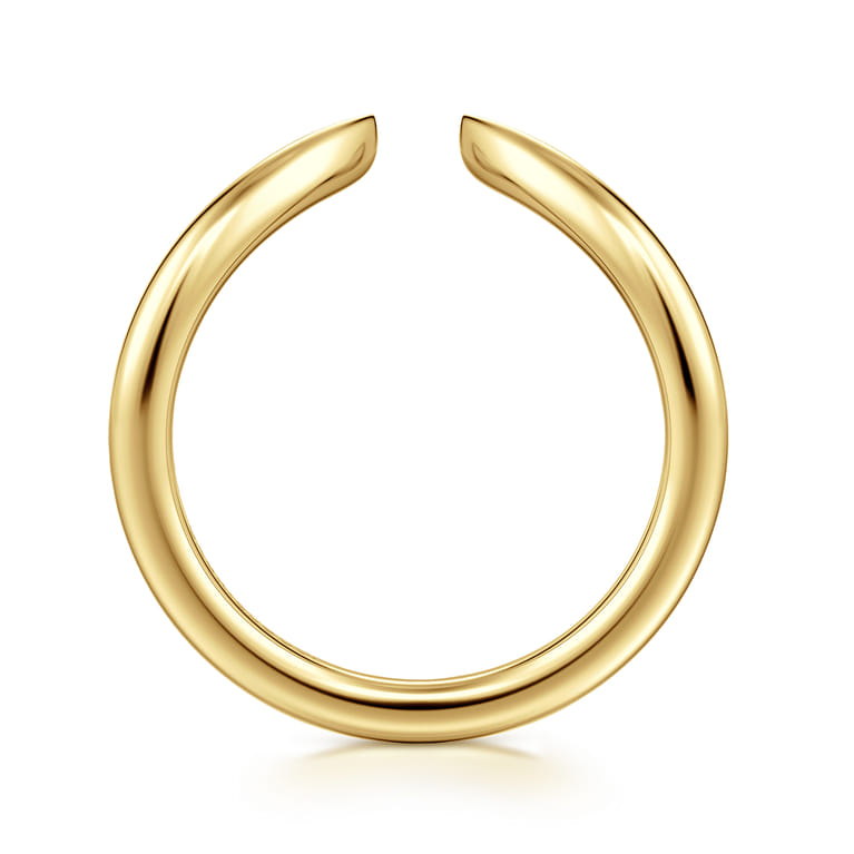 Open Ring Wedding Ring in 14k Yellow Gold with   at Gabriel & Co. - Shot 2