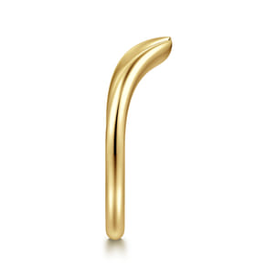 Curved 14K Yellow Gold Open Anniversary Band