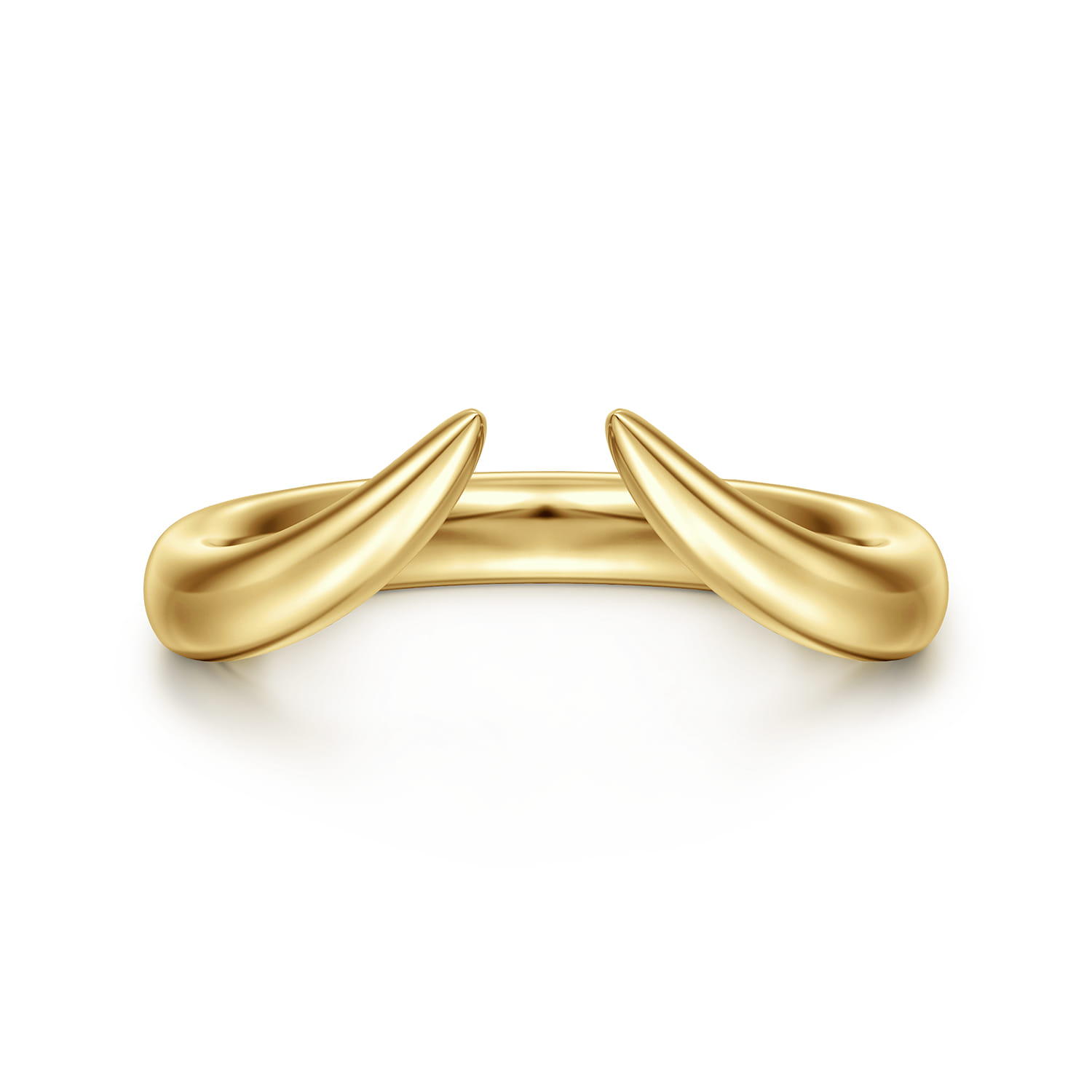 Curved 14K Yellow Gold Open Anniversary Band