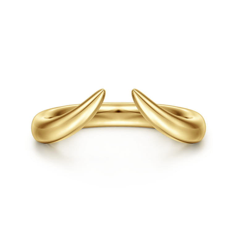Open Ring Wedding Ring in 14k Yellow Gold with   at Gabriel & Co. - Shot 1
