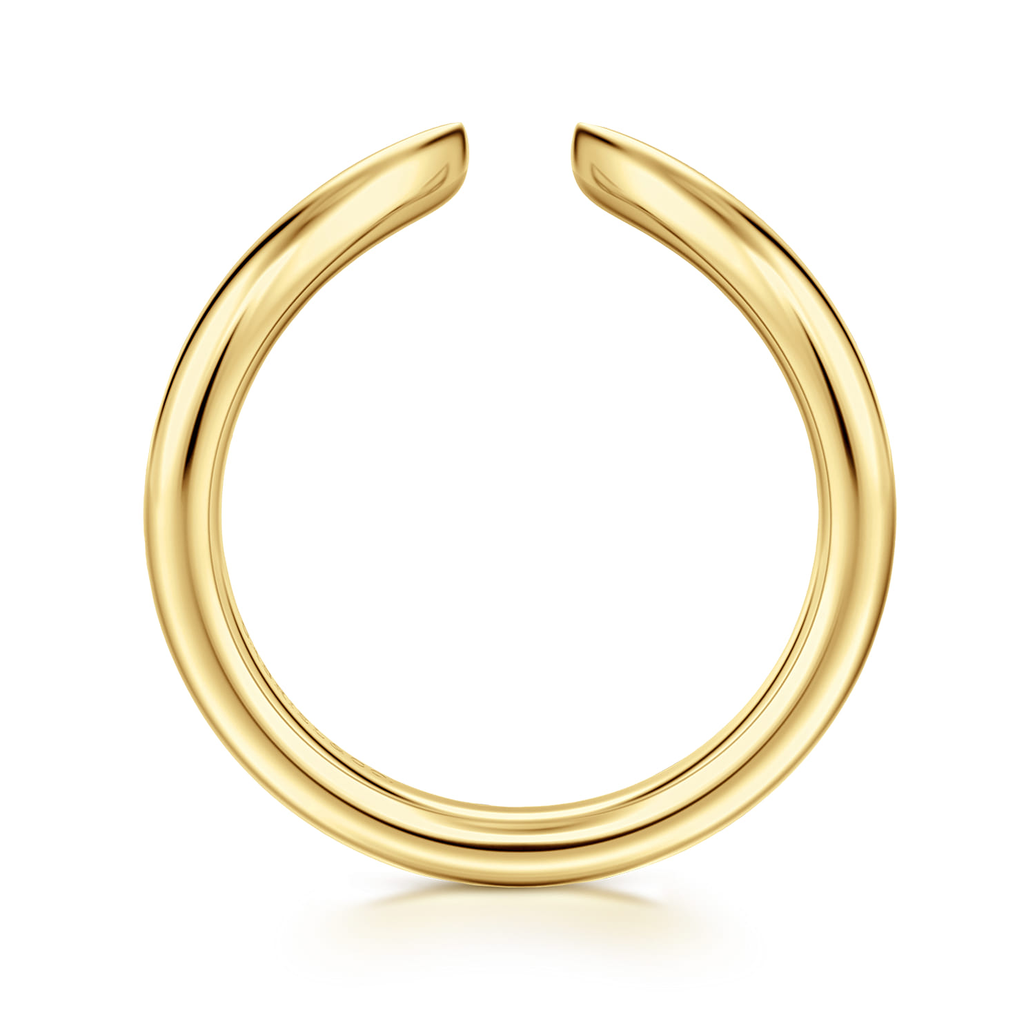 Curved 14K Yellow Gold Open Anniversary Band