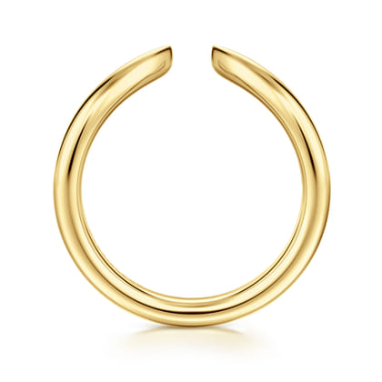 Curved 14K Yellow Gold Open Anniversary Band