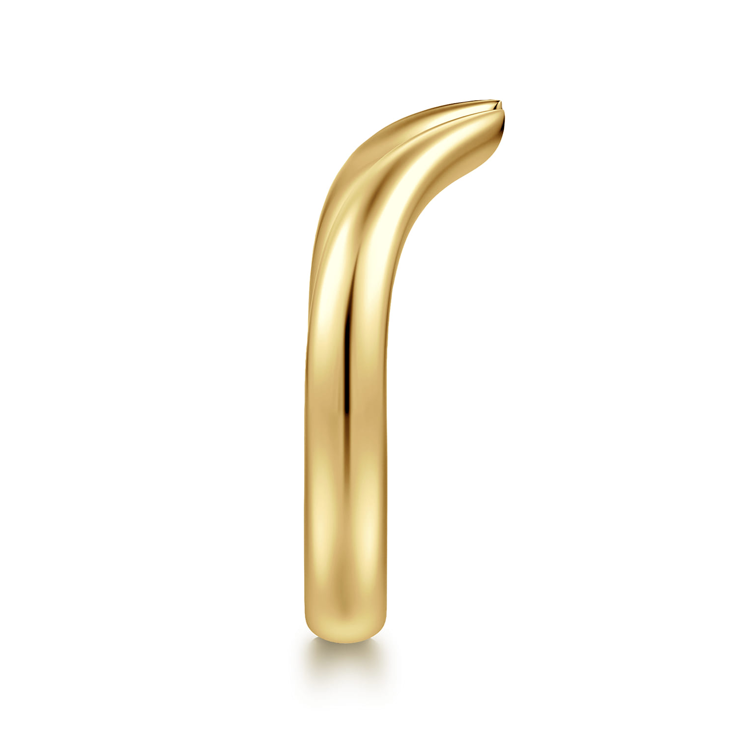 Curved 14K Yellow Gold Open Anniversary Band
