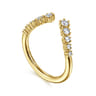 Open Ring Wedding Ring in 14k Yellow Gold with Round Natural Diamond at Gabriel & Co.