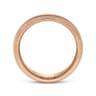Damien - 14K Rose Gold High Polish Men's Wedding Band with Milgrain Edge