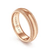 Damien - 14K Rose Gold High Polish Men's Wedding Band with Milgrain Edge