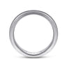 Damien - 14K White Gold High Polish Men's Wedding Band with Milgrain Edge