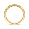 Damien - 14K Yellow Gold High Polish Men's Wedding Band with Milgrain Edge