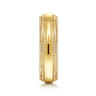Damien - 14K Yellow Gold High Polish Men's Wedding Band with Milgrain Edge