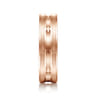Daniel - 14K Rose Gold 6mm - Carved Men's Wedding Band in Satin Finish