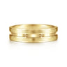 Daniel - 14K Yellow Gold 6mm - Carved Men's Wedding Band in Satin Finish