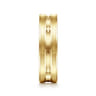 Daniel - 14K Yellow Gold 6mm - Carved Men's Wedding Band in Satin Finish