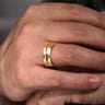 Daniel - 14K Yellow Gold 6mm - Carved Men's Wedding Band in Satin Finish