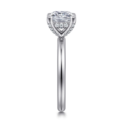 Daniele - 14K White Gold Princess Cut Solitaire Diamond Engagement Ring