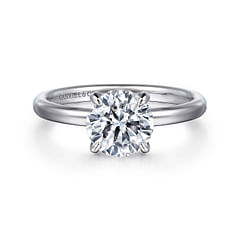 Daniele - 14K White Gold Round Diamond Engagement Ring