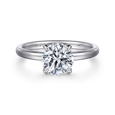 Daniele - 14K White Gold Round Diamond Engagement Ring