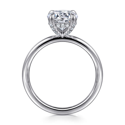 Daniele - 14K White Gold Round Solitaire Diamond Engagement Ring