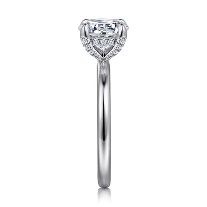 Daniele - 14K White Gold Round Solitaire Diamond Engagement Ring