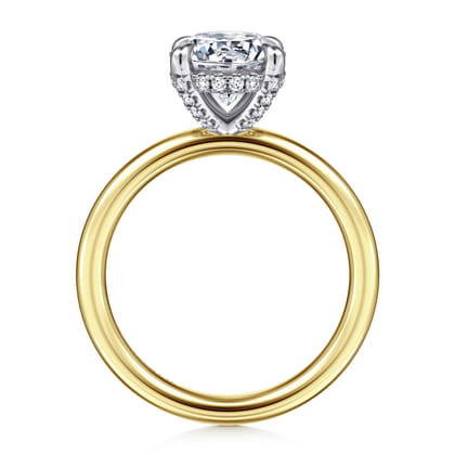 Daniele - 14K White and Yellow Gold Round Solitaire Diamond Engagement Ring