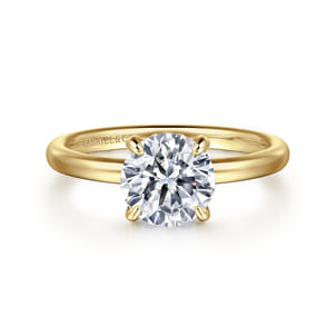 Daniele - 14K Yellow Gold Round Diamond Engagement Ring