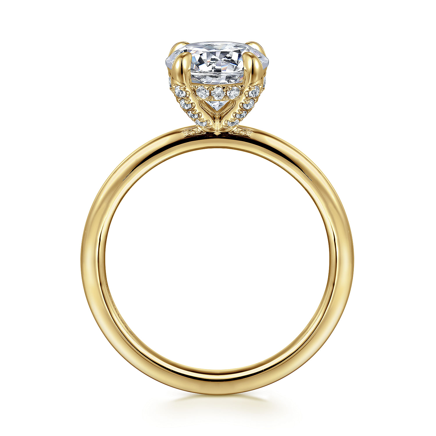 Daniele - 14K Yellow Gold Round Diamond Engagement Ring