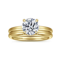 Daniele - 14K Yellow Gold Round Diamond Engagement Ring