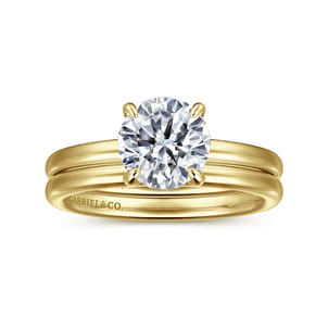 Daniele - 14K Yellow Gold Round Diamond Engagement Ring