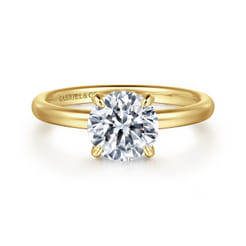 Daniele - 14K Yellow Gold Round Solitaire Diamond Engagement Ring