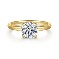 Daniele - 14K Yellow Gold Round Solitaire Diamond Engagement Ring