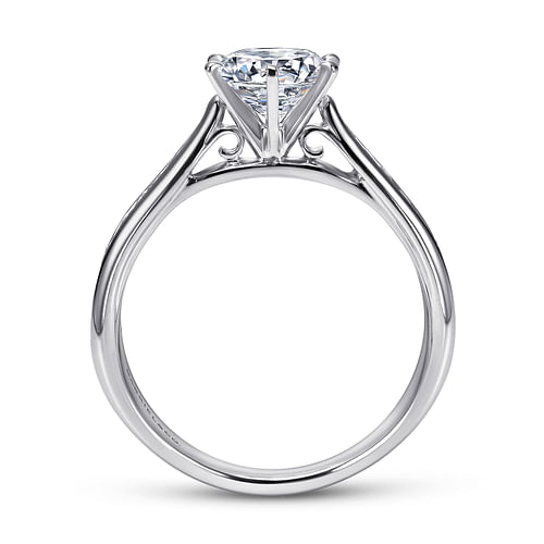 Danielle - Platinum Round Diamond Channel Set Engagement Ring - 0.31 ct - Shot 2